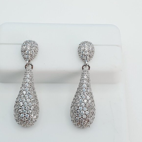 "925 Sterling Silver Cubic Zirconia Earrings, U19254848 - Picture 8 of 10